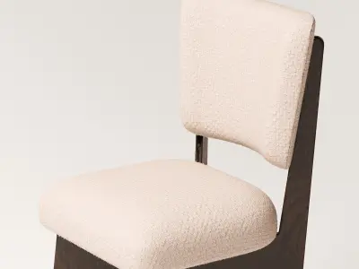 Architectural Accent Chair Low-poly 3D model
