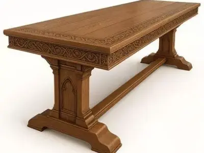 Table - Medieval 2 Printable 3D print model