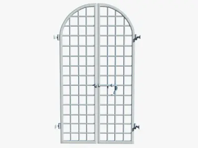 Medieval Door Low-poly 3D model 35
