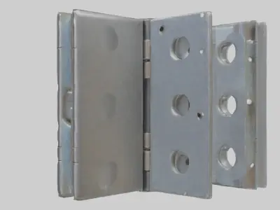 Metal hinge Low-poly 3D model