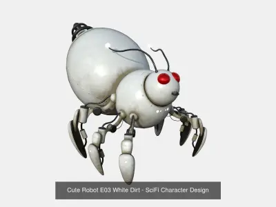10 Cute Robot E Collection - SciFi Character Design 3D Model Pack