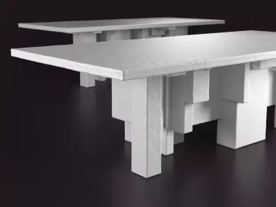 Primitive Table 3D model