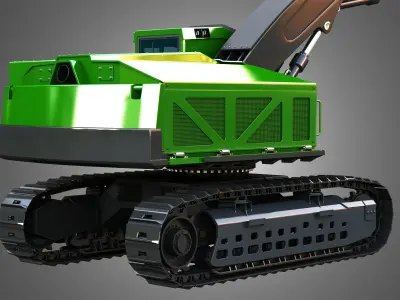 953MH Tracked Log Loader 3D model