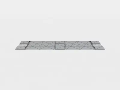 Road lanes Low-poly 3D model