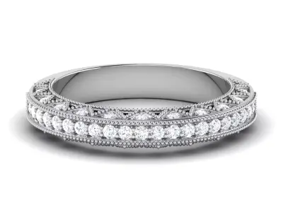 Solitaire Engagement Wedding Etarnaty Band 3D print model