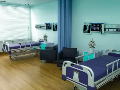 MEDICAL SPACES-HOSPITAL ROOM  3D model