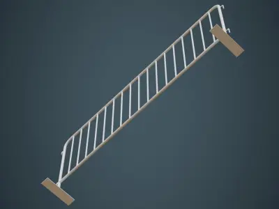 Crowd Barrier 3A Low-poly 3D model