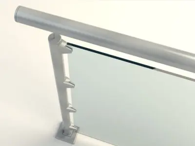 handrails glass railing 3D print model