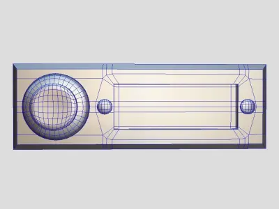 Bell Button Low-poly 3D model