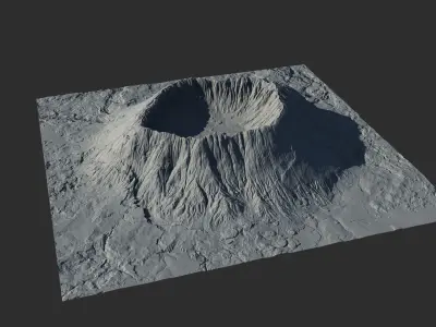 Landscape Environment Volcano 2 Low-poly 3D model