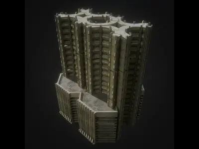 brutalist 3D model