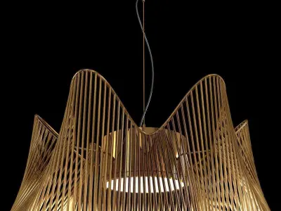 Terzani moire ceiling light 3d model 3D model