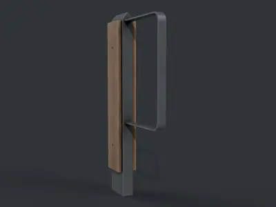 Bike Rack 19 PBR Game Ready Low-poly 3D model