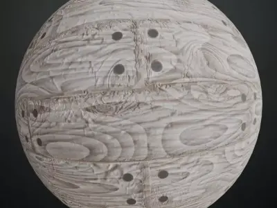 Weathered Grey and White Wood Planks PBR Seamless Texture