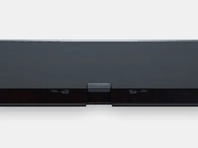 BESTA TV bench with doors 8 Low-poly 3D model