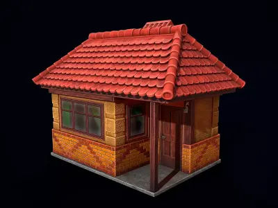 Guest House Low-poly 3D model