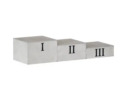 Award sports pedestal podium Plywood box 3D model