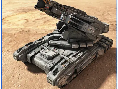 SciFi Army Ground Units 02 Low-poly 3D model