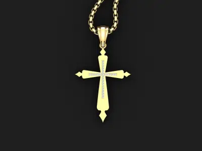 Cross Light Gold 3CP030 3DM STL 3D model