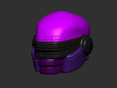 helmet high poly sculpt 3d printable ver 7 3D model 3D model