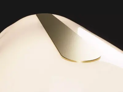 AKTERSPRING Table Lamp Opal Glass and Brass Ikea 3D model