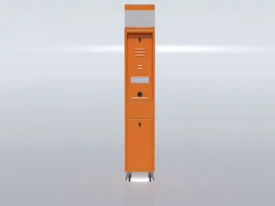  French emergency call post  3D model