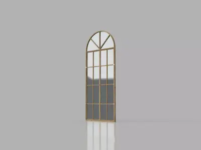 Wooden old stylized Window with hinges Low Poly Free low-poly 3D model