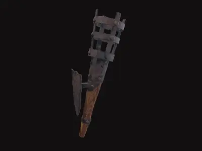Medieval Torch V09 Low-poly 3D model