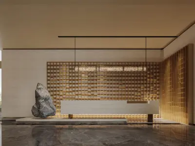 hotel lobby 3D model