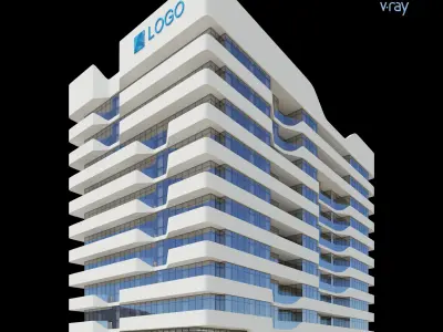 Modern Residential Building 003 3D model