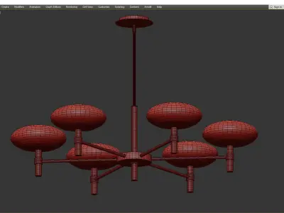 GRAND CHANDELIER Low-poly 3D model