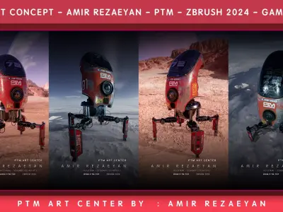 Crab Robot Concept PTM - Amir Rezaeyan 3D model