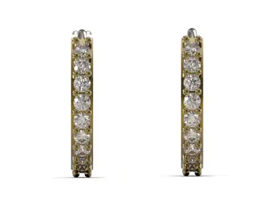 3D File Classic Hoop CAD Earrings model je0166 3D print model