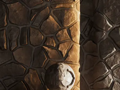 H100 Stone Field - PBR - 4K - Seamless Texture