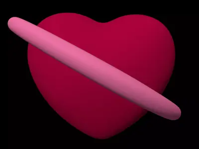 c4d love cartoon love max blender Low-poly 3D model