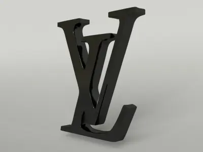 Louis Vuitton Logo 001 Free low-poly 3D model