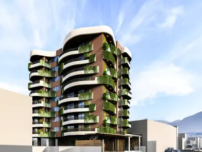 MODERN APARTMENT BUILDING 3D model