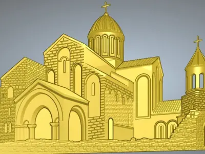 Architecture Cathedral Bagrati Kutaisi 3D print model