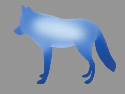 Indirect lighting for wolf 3D model