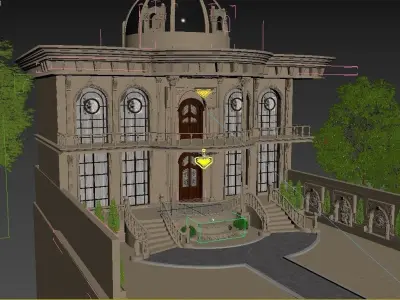 Classic villa two story 3D model