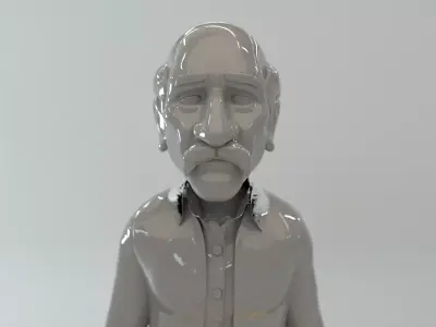 Old man pose-1 3D print model