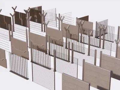 Sci-fi fences series 3D model