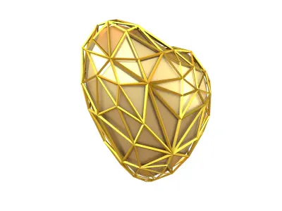 Stylish Heart V4 030 Low-poly 3D model