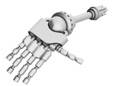 Robot hand Low-poly 3D model