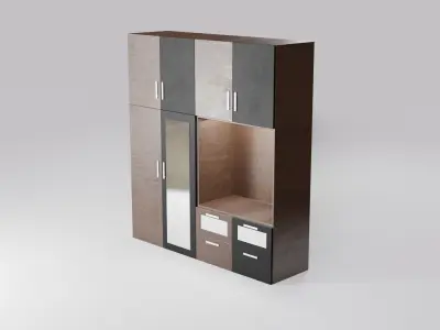 Modern closet wardrobe id11 Low-poly 3D model