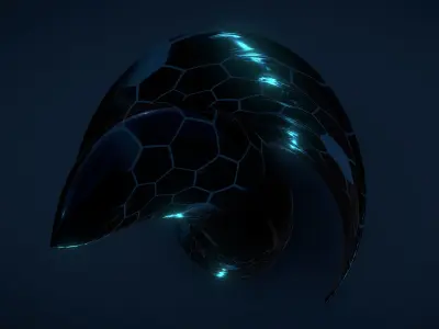 Weird Building Crystal Hex 3D model