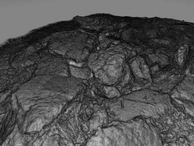 Rubble mound concrete 1 Low-poly 3D model