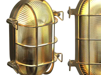 Atlantic Bulkhead Fitting Polished Brass 3D model