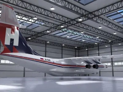 Warehouse 3 top of building 3D model