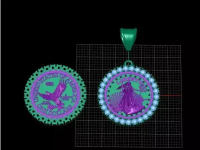 Lady Liberty Diamond is a breathtaking 3D print model 3D print model